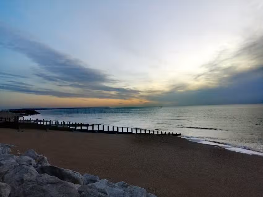 Langney Point Shore Fishing Mark, Eastboure, East Sussex.